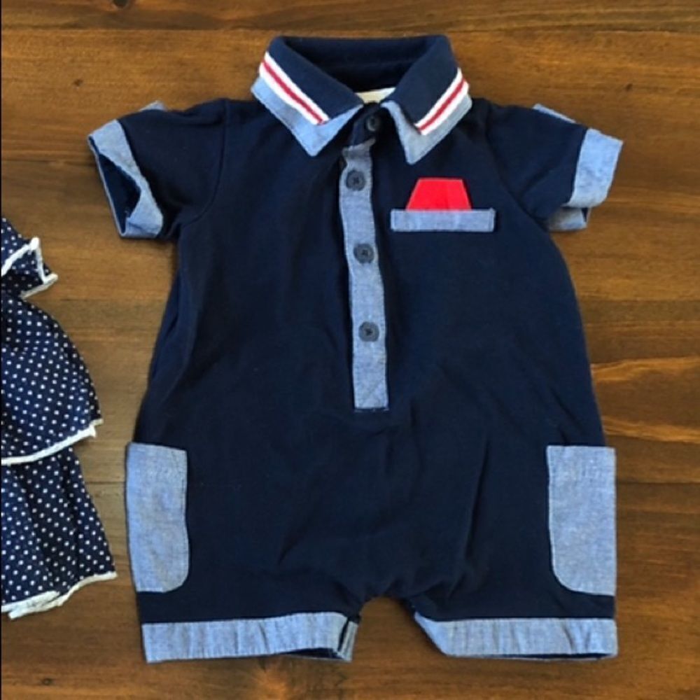 Baby Boy Onesie with Pocket Square